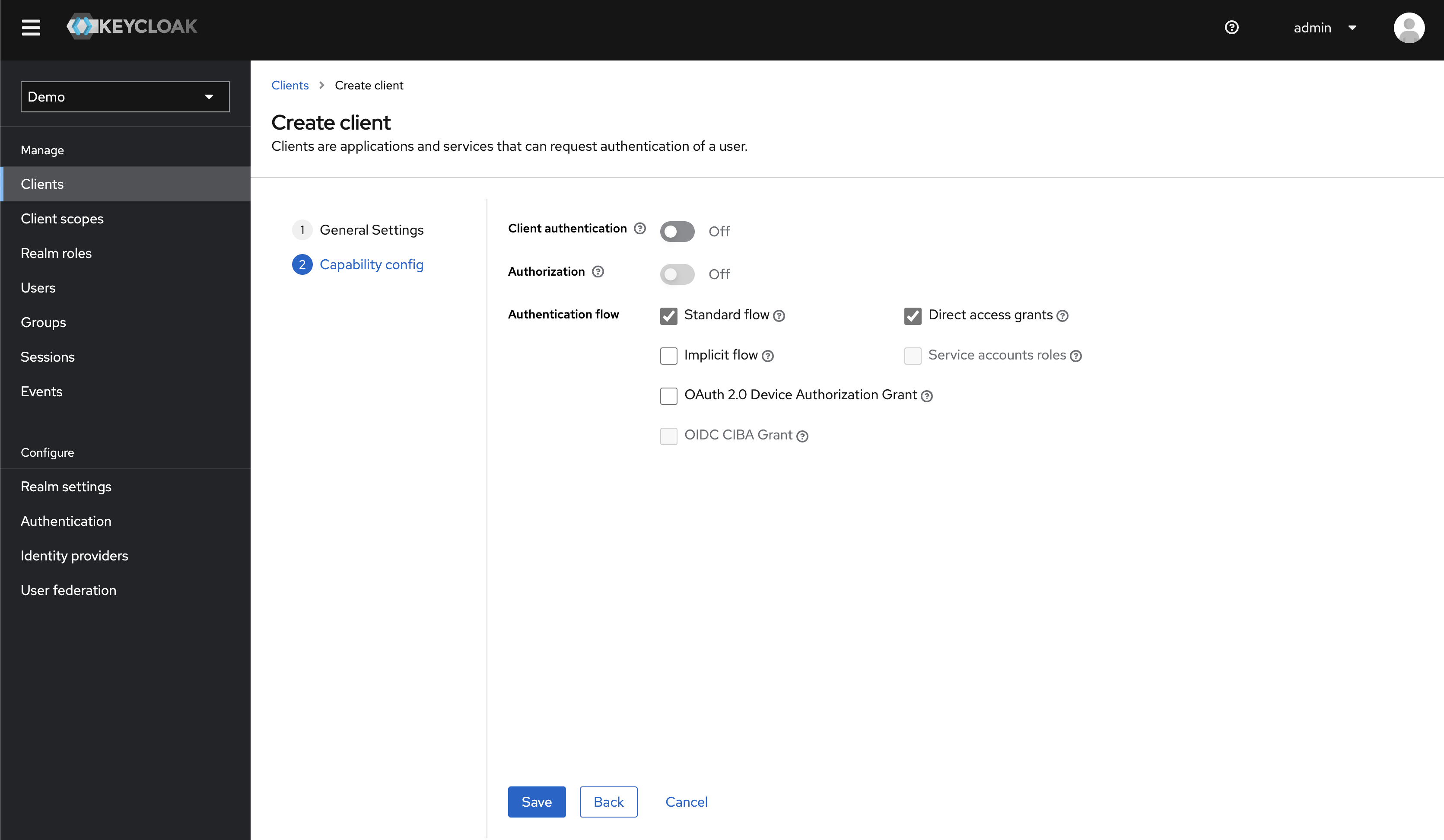 Creating a client