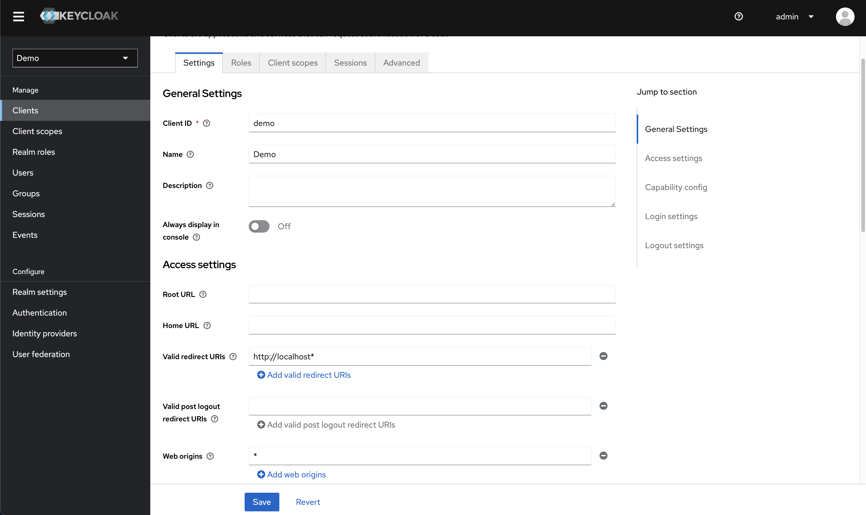 Configuring client